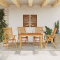 vidaXL Juego de comedor de jardín 5 piezas madera maciza de acacia vidaXL Juego de comedor de jardín 5 piezas madera maciza de acacia