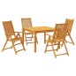 vidaXL Juego de comedor de jardín 5 piezas madera maciza de acacia vidaXL Juego de comedor de jardín 5 piezas madera maciza de acacia