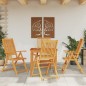 vidaXL Juego de comedor de jardín 5 piezas madera maciza de acacia vidaXL Juego de comedor de jardín 5 piezas madera maciza de acacia