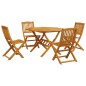 vidaXL Set de comedor de jardín plegable 5 pzas madera maciza acacia vidaXL Set de comedor de jardín plegable 5 pzas madera maciza acacia