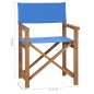 vidaXL Silla de director madera maciza de teca azul vidaXL Silla de director madera maciza de teca azul