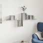 vidaXL Estantería pared madera ingeniería gris Sonoma 104,5x10x43 cm vidaXL Estantería pared madera ingeniería gris Sonoma 104,5x10x43 cm