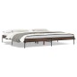 vidaXL Estructura cama madera ingeniería metal marrón roble 180x200 cm vidaXL Estructura cama madera ingeniería metal marrón roble 180x200 cm