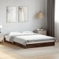 vidaXL Estructura de cama madera de ingeniería marrón roble 120x200 cm vidaXL Estructura de cama madera de ingeniería marrón roble 120x200 cm
