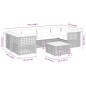vidaXL Set de sofás de jardín 7 pzas con cojines ratán sintético negro vidaXL Set de sofás de jardín 7 pzas con cojines ratán sintético negro