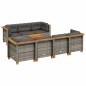 vidaXL Set de sofás de jardín 8 pzas y cojines ratán sintético gris vidaXL Set de sofás de jardín 8 pzas y cojines ratán sintético gris