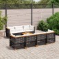 vidaXL Set de sofás de jardín 8 piezas y cojines ratán sintético negro vidaXL Set de sofás de jardín 8 piezas y cojines ratán sintético negro
