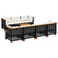 vidaXL Set de sofás de jardín 8 piezas y cojines ratán sintético negro vidaXL Set de sofás de jardín 8 piezas y cojines ratán sintético negro
