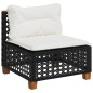 vidaXL Set de sofás de jardín 8 piezas y cojines ratán sintético negro vidaXL Set de sofás de jardín 8 piezas y cojines ratán sintético negro