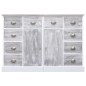 vidaXL Aparador con 10 cajones madera gris 113x30x79 cm vidaXL Aparador con 10 cajones madera gris 113x30x79 cm