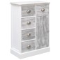 vidaXL Aparador con 10 cajones madera gris 113x30x79 cm vidaXL Aparador con 10 cajones madera gris 113x30x79 cm