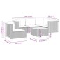 vidaXL Set de muebles de jardín 6 pzas y cojines ratán sintético gris vidaXL Set de muebles de jardín 6 pzas y cojines ratán sintético gris