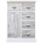 vidaXL Aparador con 10 cajones madera gris 113x30x79 cm vidaXL Aparador con 10 cajones madera gris 113x30x79 cm