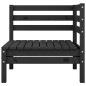 vidaXL Conjunto de muebles de jardín 4 piezas madera maciza pino negro vidaXL Conjunto de muebles de jardín 4 piezas madera maciza pino negro