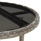 vidaXL Set comedor jardín 3 pzas y cojines ratán sintético vidrio gris vidaXL Set comedor jardín 3 pzas y cojines ratán sintético vidrio gris