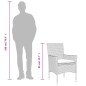 vidaXL Set comedor jardín 3 pzas y cojines ratán sintético vidrio gris vidaXL Set comedor jardín 3 pzas y cojines ratán sintético vidrio gris