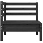 vidaXL Conjunto de muebles de jardín 4 piezas madera maciza pino negro vidaXL Conjunto de muebles de jardín 4 piezas madera maciza pino negro