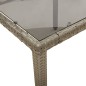 vidaXL Set comedor jardín 7 pzas y cojines ratán sintético vidrio gris