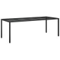 vidaXL Set comedor jardín 11 pzas cojines ratán sintético vidrio negro vidaXL Set comedor jardín 11 pzas cojines ratán sintético vidrio negro