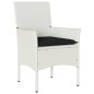 vidaXL Set comedor jardín 9 pzas cojines ratán sintético vidrio blanco vidaXL Set comedor jardín 9 pzas cojines ratán sintético vidrio blanco