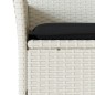 vidaXL Set comedor jardín 9 pzas cojines ratán sintético vidrio blanco vidaXL Set comedor jardín 9 pzas cojines ratán sintético vidrio blanco