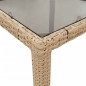 vidaXL Set comedor jardín 7 pzas cojines ratán sintético vidrio beige vidaXL Set comedor jardín 7 pzas cojines ratán sintético vidrio beige