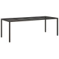 vidaXL Set comedor jardín 11 pzas con cojines ratán PE vidrio marrón vidaXL Set comedor jardín 11 pzas con cojines ratán PE vidrio marrón