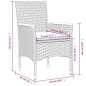 vidaXL Set comedor jardín 7 pzas cojines ratán sintético vidrio beige vidaXL Set comedor jardín 7 pzas cojines ratán sintético vidrio beige