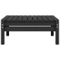 vidaXL Conjunto de muebles de jardín 4 piezas madera maciza pino negro vidaXL Conjunto de muebles de jardín 4 piezas madera maciza pino negro