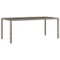 vidaXL Set comedor jardín 9 pzas y cojines ratán sintético vidrio gris vidaXL Set comedor jardín 9 pzas y cojines ratán sintético vidrio gris