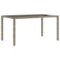 vidaXL Set comedor jardín 7 pzas y cojines ratán sintético vidrio gris vidaXL Set comedor jardín 7 pzas y cojines ratán sintético vidrio gris