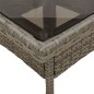 vidaXL Set comedor jardín 3 pzas y cojines ratán sintético vidrio gris vidaXL Set comedor jardín 3 pzas y cojines ratán sintético vidrio gris