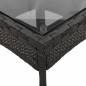 vidaXL Set comedor jardín 3 pzas cojines ratán sintético vidrio negro vidaXL Set comedor jardín 3 pzas cojines ratán sintético vidrio negro