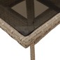 vidaXL Set comedor jardín 3 pzas cojines ratán sintético vidrio beige vidaXL Set comedor jardín 3 pzas cojines ratán sintético vidrio beige