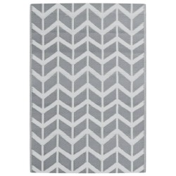 vidaXL Alfombra de exterior PP gris 140x200 cm