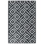 vidaXL Alfombra de exterior PP blanco y negro 190x290 cm vidaXL Alfombra de exterior PP blanco y negro 190x290 cm