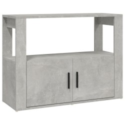 vidaXL Aparador de madera contrachapada gris hormigón 80x30x60 cm