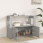 vidaXL Aparador de madera contrachapada gris hormigón 80x30x60 cm vidaXL Aparador de madera contrachapada gris hormigón 80x30x60 cm