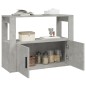 vidaXL Aparador de madera contrachapada gris hormigón 80x30x60 cm vidaXL Aparador de madera contrachapada gris hormigón 80x30x60 cm