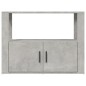 vidaXL Aparador de madera contrachapada gris hormigón 80x30x60 cm vidaXL Aparador de madera contrachapada gris hormigón 80x30x60 cm