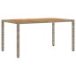 vidaXL Set de comedor jardín 5 pzas con cojines ratán PE acacia gris vidaXL Set de comedor jardín 5 pzas con cojines ratán PE acacia gris