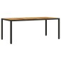 vidaXL Set de comedor jardín 9 pzas con cojines ratán PE acacia negro vidaXL Set de comedor jardín 9 pzas con cojines ratán PE acacia negro
