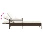 vidaXL Tumbona con cojín ratán sintético marrón 63x200x81 cm vidaXL Tumbona con cojín ratán sintético marrón 63x200x81 cm