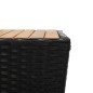 vidaXL Mesita y sillas con cojines 3 pzas ratán sintético vidrio negro vidaXL Mesita y sillas con cojines 3 pzas ratán sintético vidrio negro