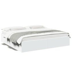 vidaXL Estructura de cama madera de ingeniería blanca 180x200 cm