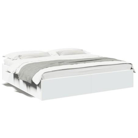 vidaXL Estructura de cama madera de ingeniería blanca 180x200 cm