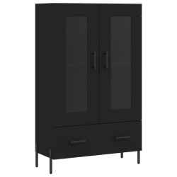 vidaXL Aparador alto madera de ingeniería negro 69,5x31x115 cm