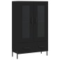 vidaXL Aparador alto madera de ingeniería negro 69,5x31x115 cm vidaXL Aparador alto madera de ingeniería negro 69,5x31x115 cm