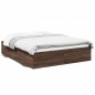 vidaXL Estructura de cama madera de ingeniería marrón roble 160x200 cm vidaXL Estructura de cama madera de ingeniería marrón roble 160x200 cm