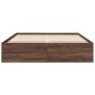 vidaXL Estructura de cama madera de ingeniería marrón roble 160x200 cm vidaXL Estructura de cama madera de ingeniería marrón roble 160x200 cm